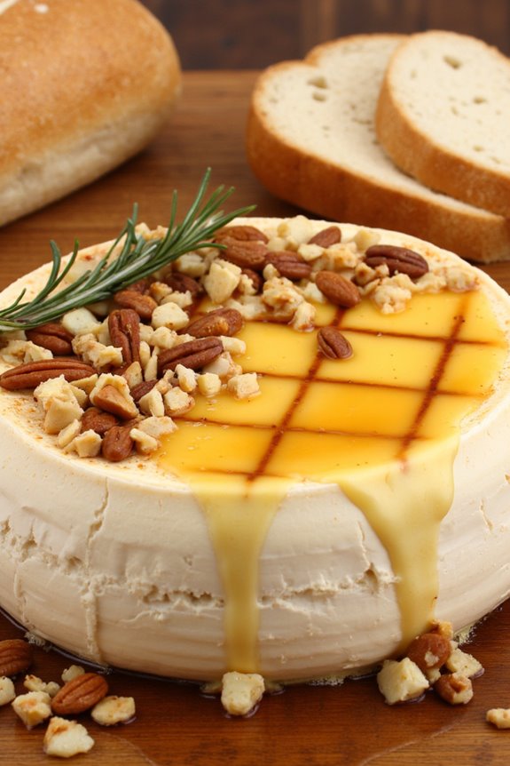 baked camembert with honey
