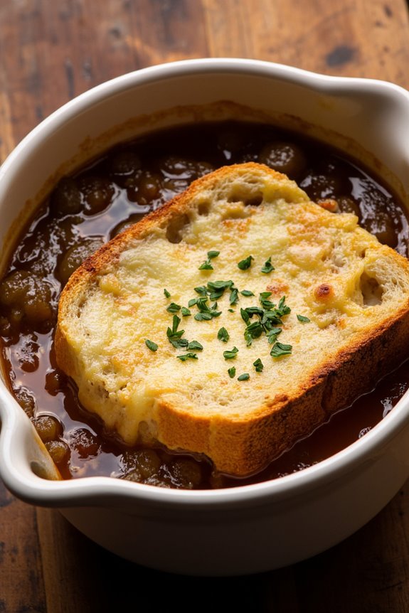 balsamic enhanced french onion soup