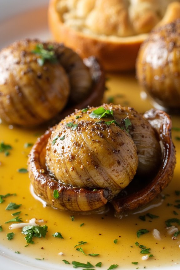 burgundy snails with garlic butter