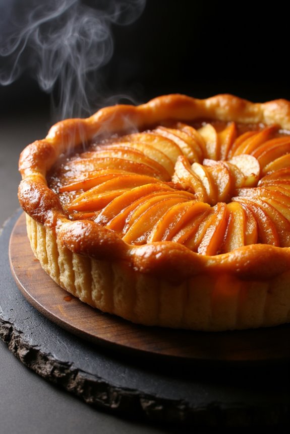 caramelized apple upside down pastry