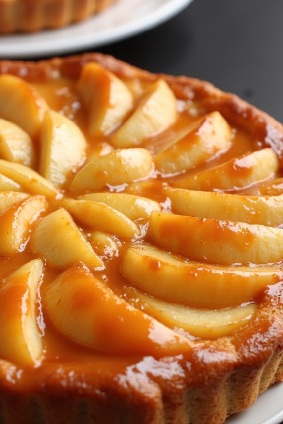 caramelized apple upside down tart