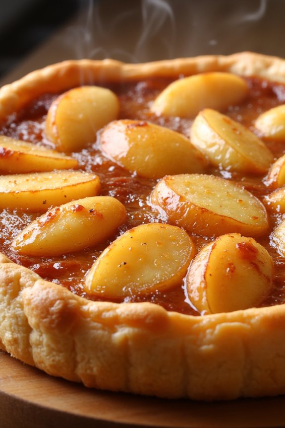 caramelized apple upside down tart