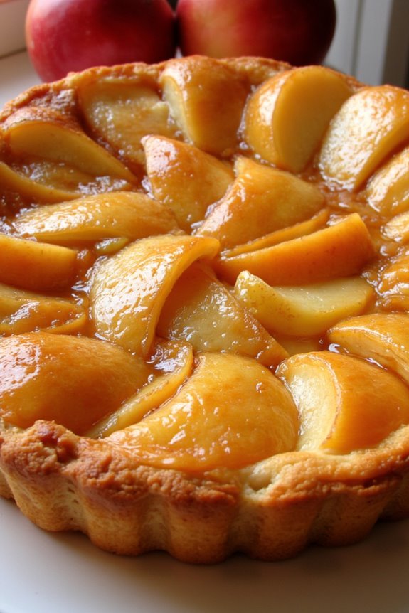 caramelized apple upside down tart