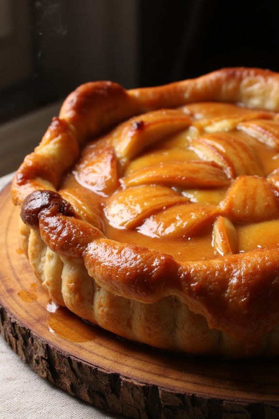 caramelized apple upside down tart