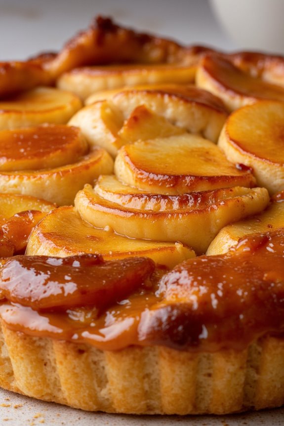 caramelized apple upside down tart