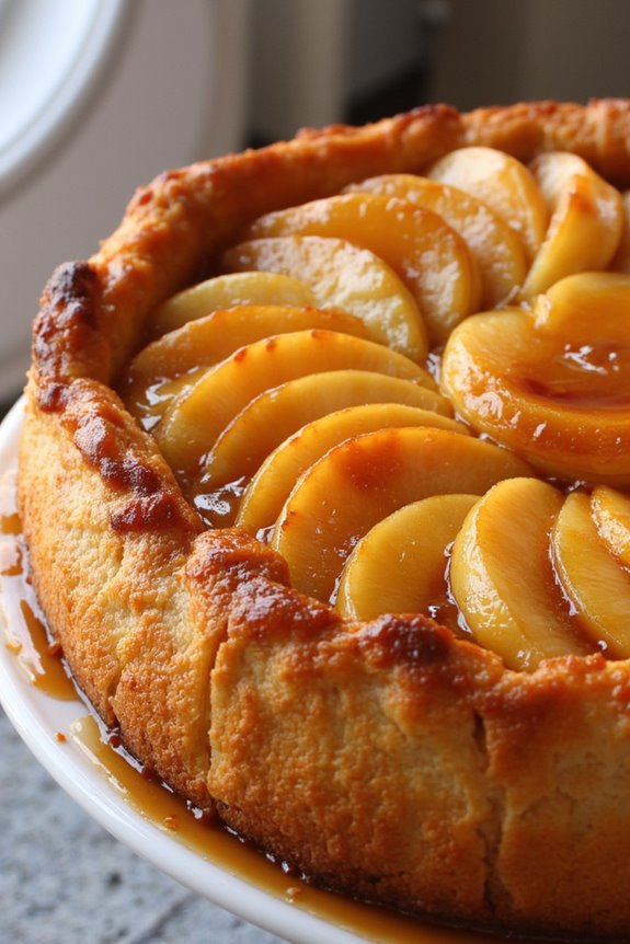 caramelized apple upside down tart