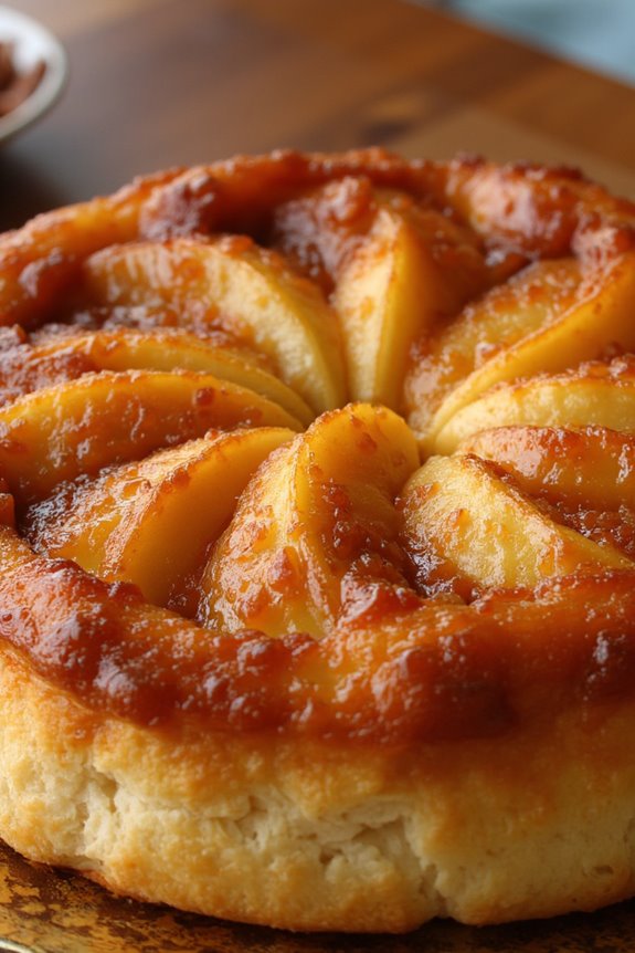 caramelized apple upside down tart