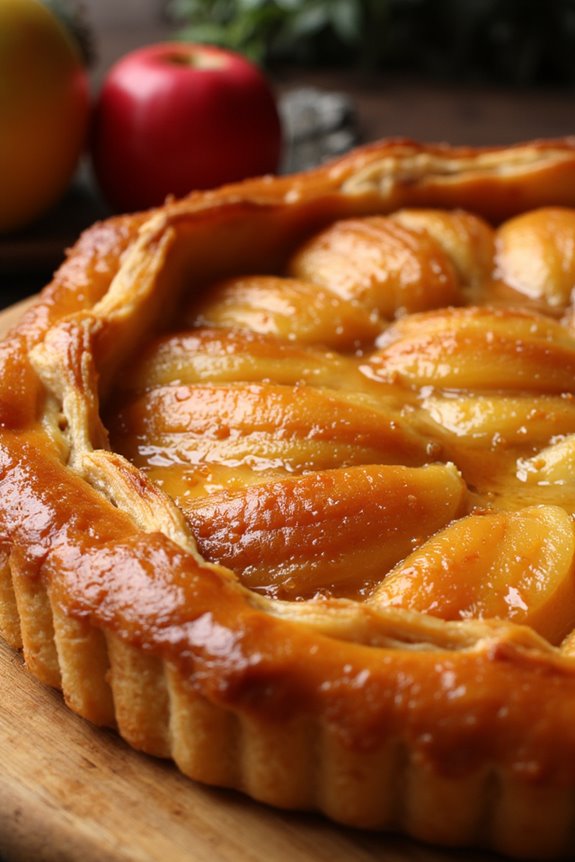 caramelized apple upside down tart