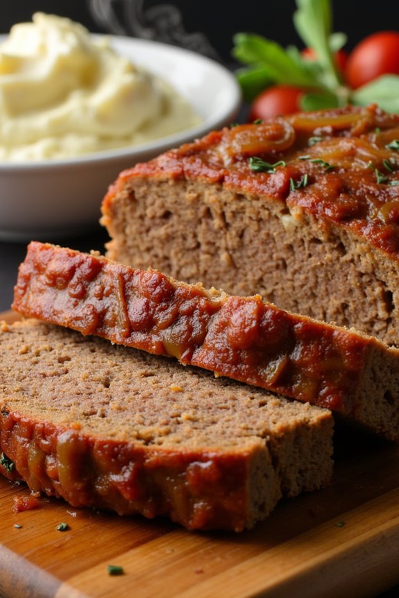 caramelized onion meatloaf delight