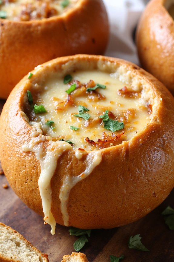 caramelized onion soup bowls