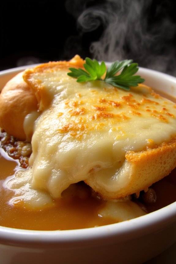 caramelized onions in broth