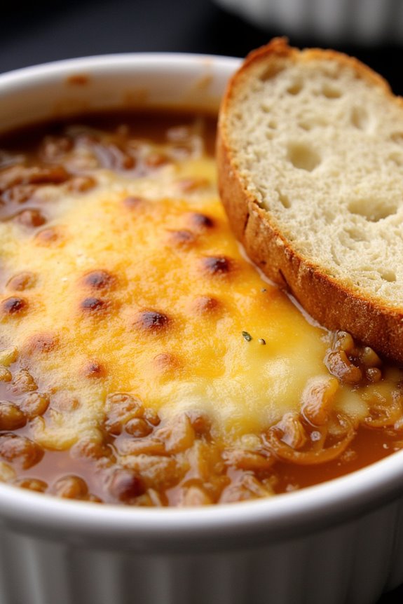 caramelized onions in broth