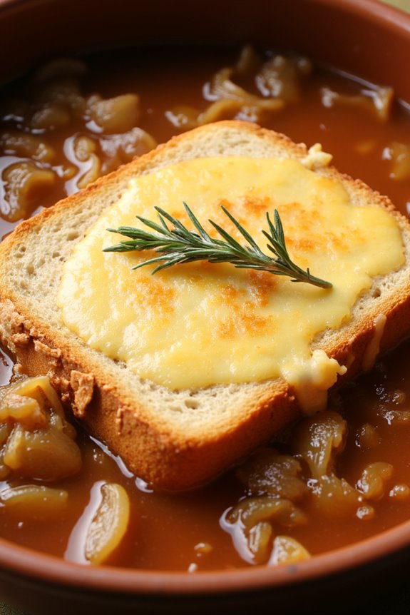 caramelized onions melted cheese