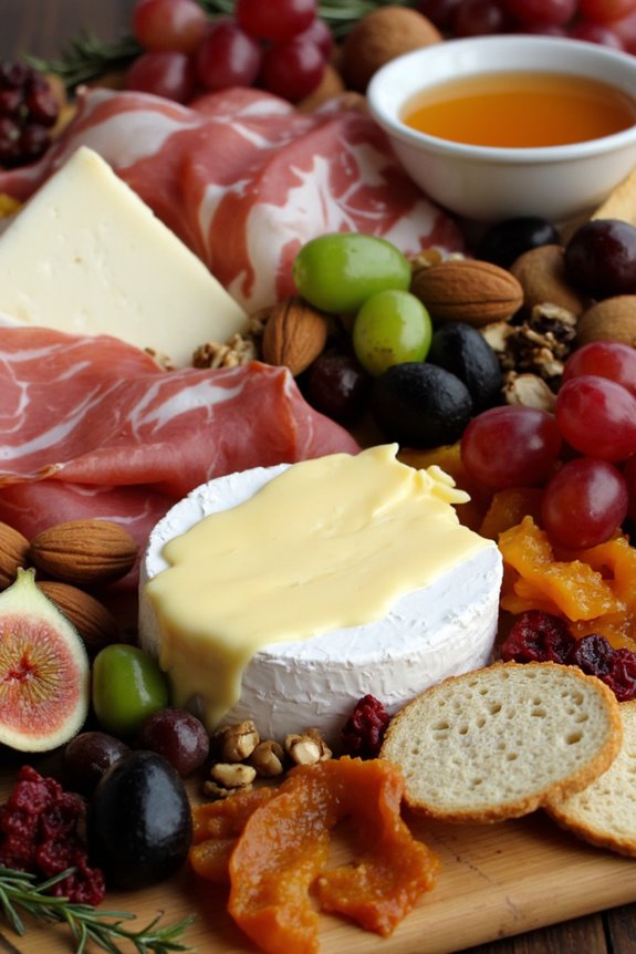 cheese and charcuterie presentation