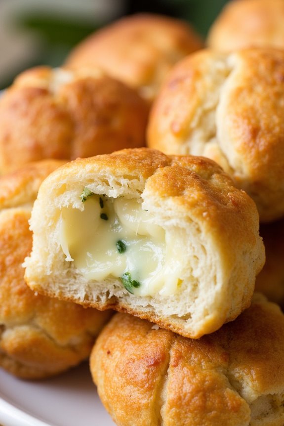 cheesy herb filled pastries