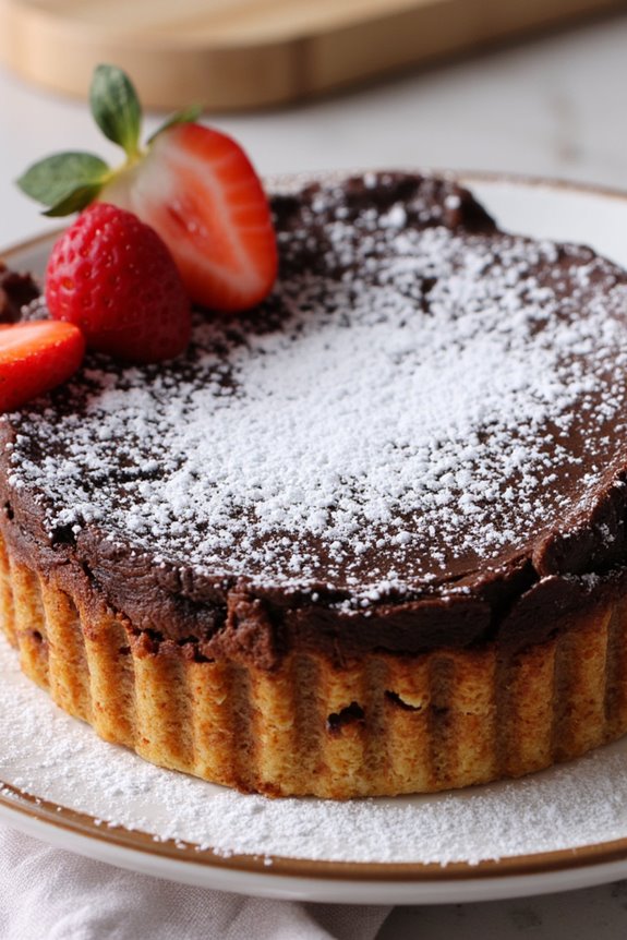 chocolate dessert with elegance