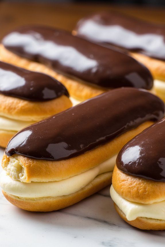 classic french cream filled pastries