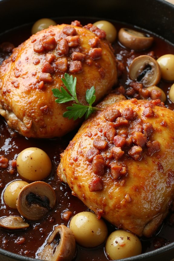 classic french wine braised chicken