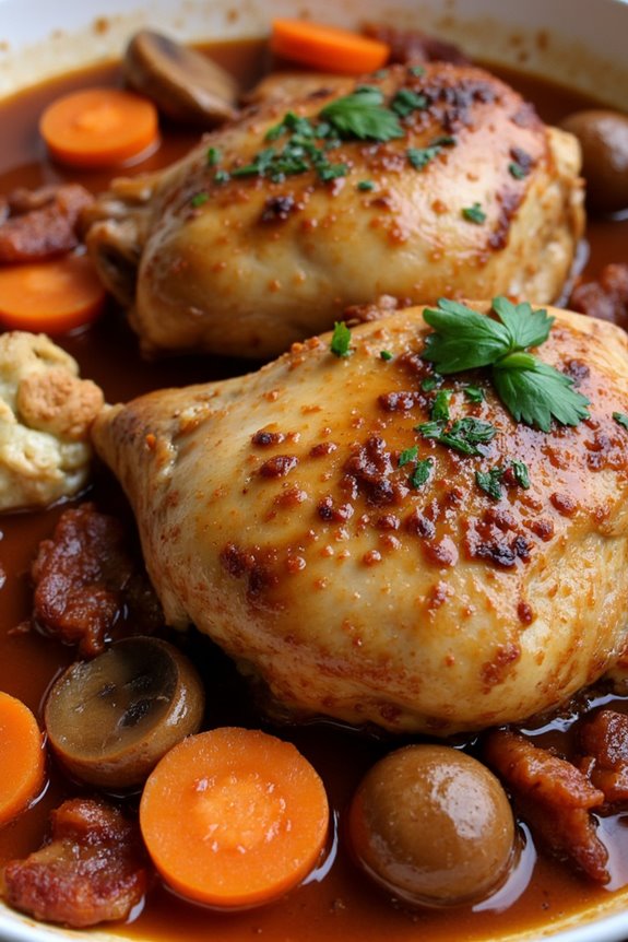 classic french wine braised chicken