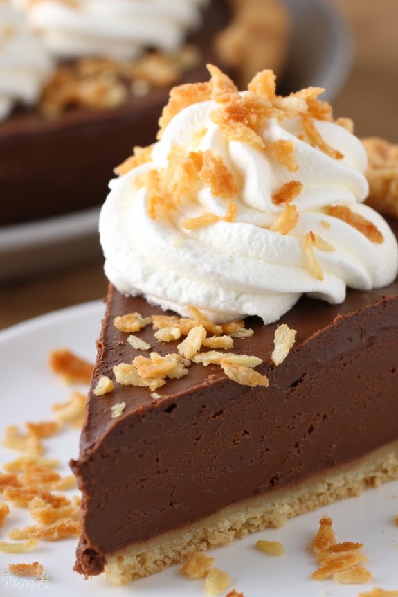 coconut chocolate silk pie