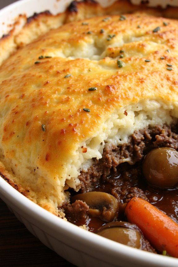 comforting beef casserole gratin