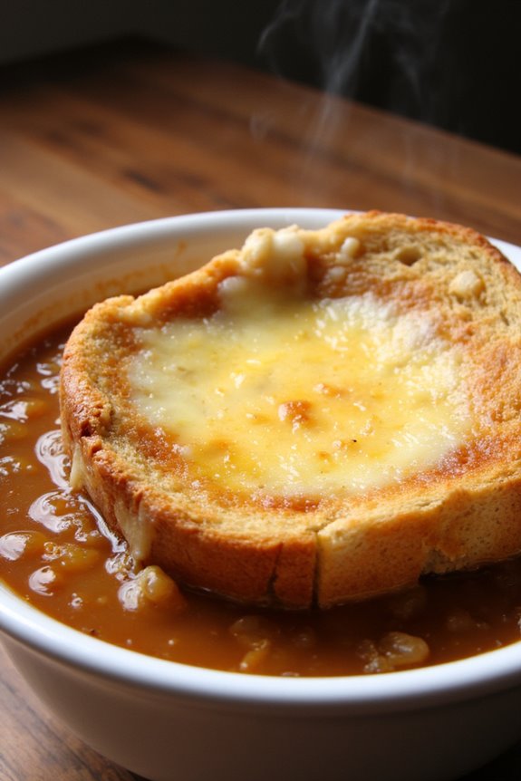 comforting caramelized onion soup