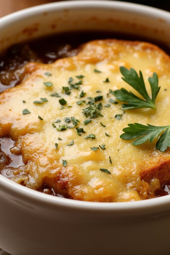 comforting caramelized onion soup
