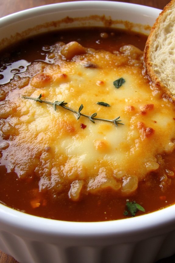 comforting caramelized onion soup