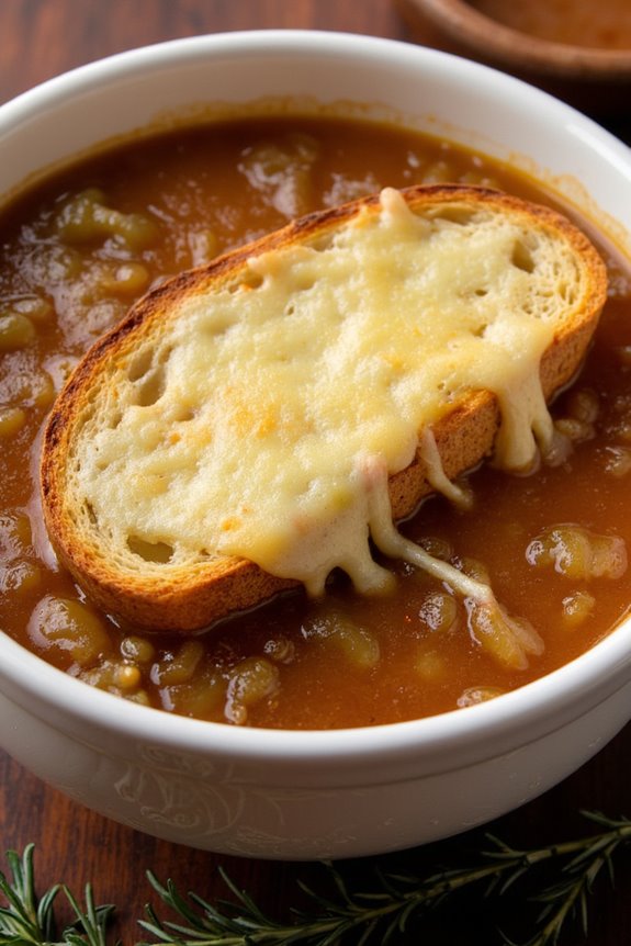 comforting caramelized onion soup