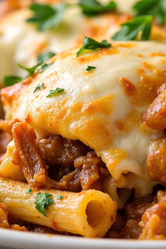 comforting cheesy pasta bake