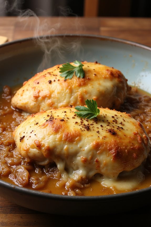 comforting french onion chicken