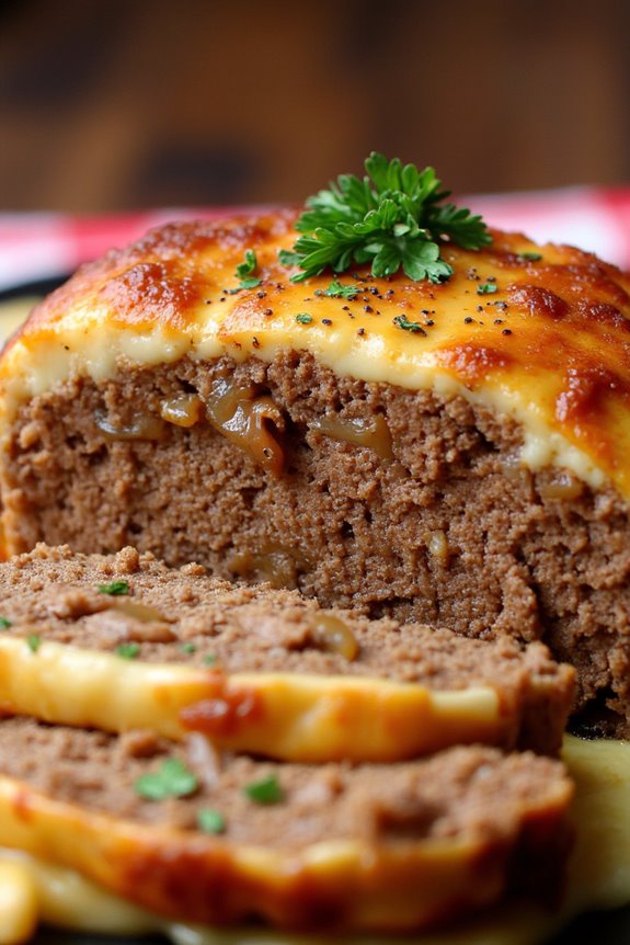 comforting french onion meatloaf