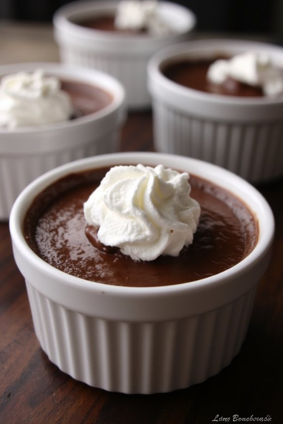creamy chocolate custard dessert
