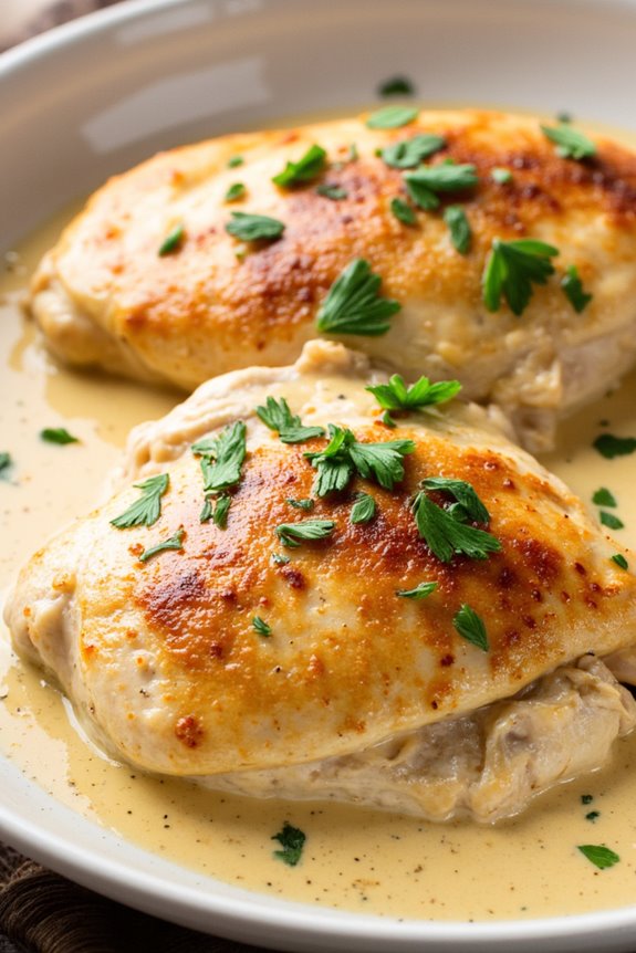creamy garlic chicken recipe
