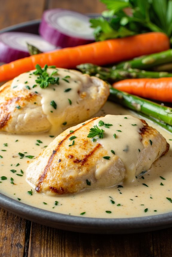 creamy herb infused chicken dish