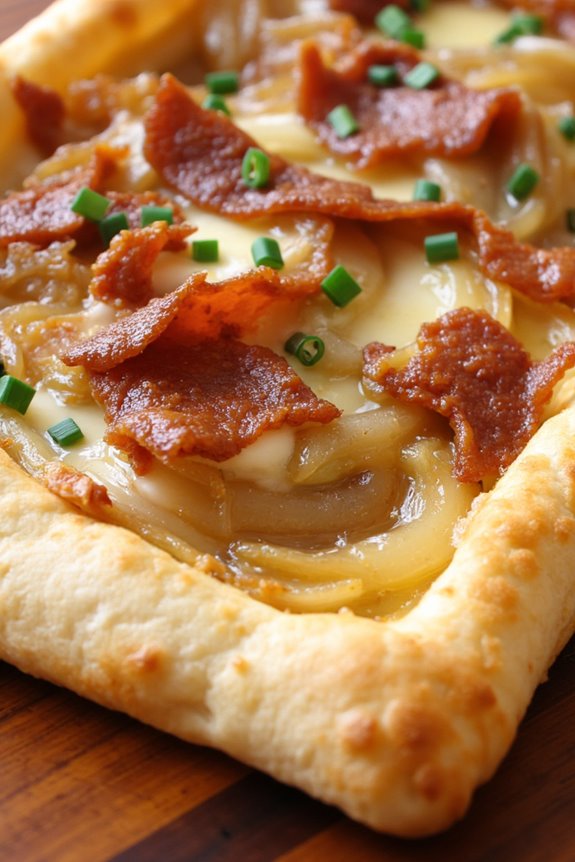 crispy alsatian savory tart