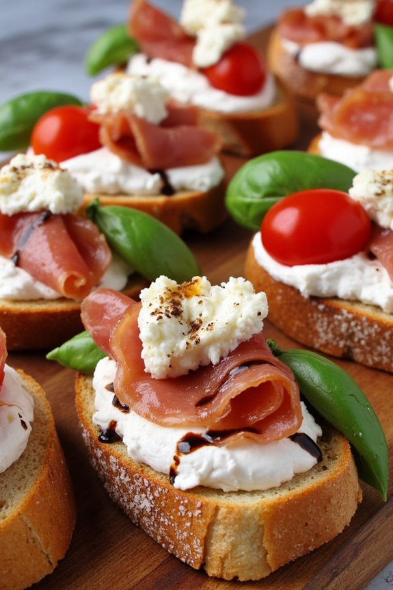 crispy baguette appetizer variations