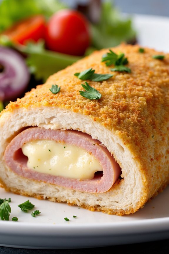 crispy chicken with ham