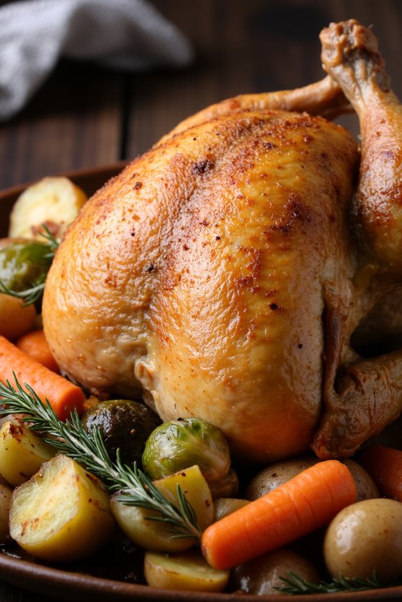 crispy juicy roasted chicken