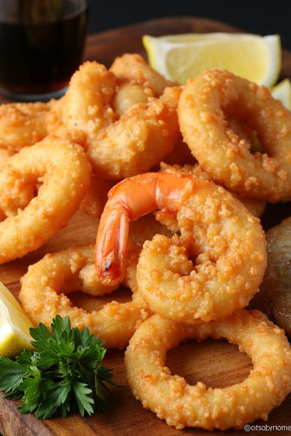 crispy mixed fried seafood