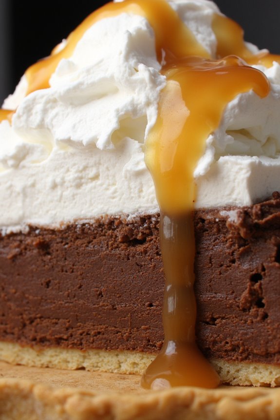 decadent caramel chocolate pie