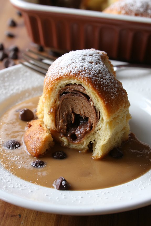 decadent chocolate croissant dessert
