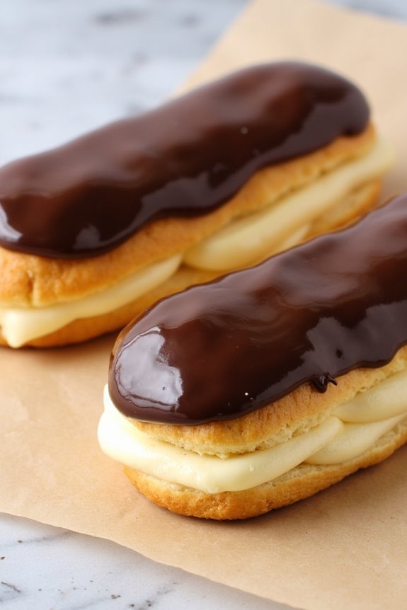 decadent chocolate filled pastries