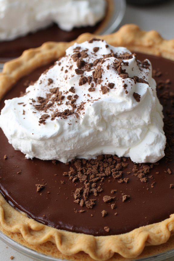 decadent chocolate silk pie