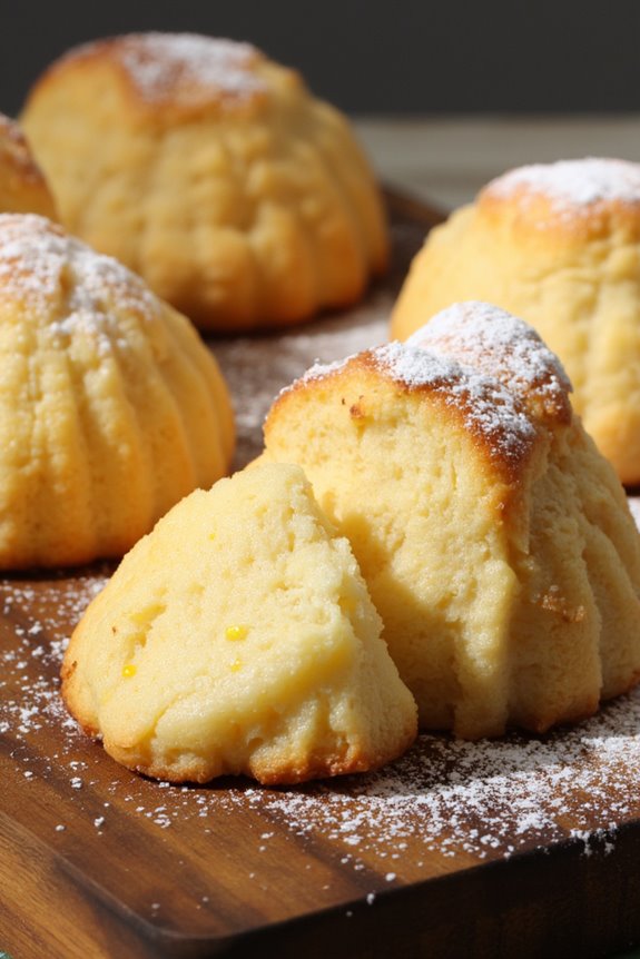 delicate lemon shell cakes