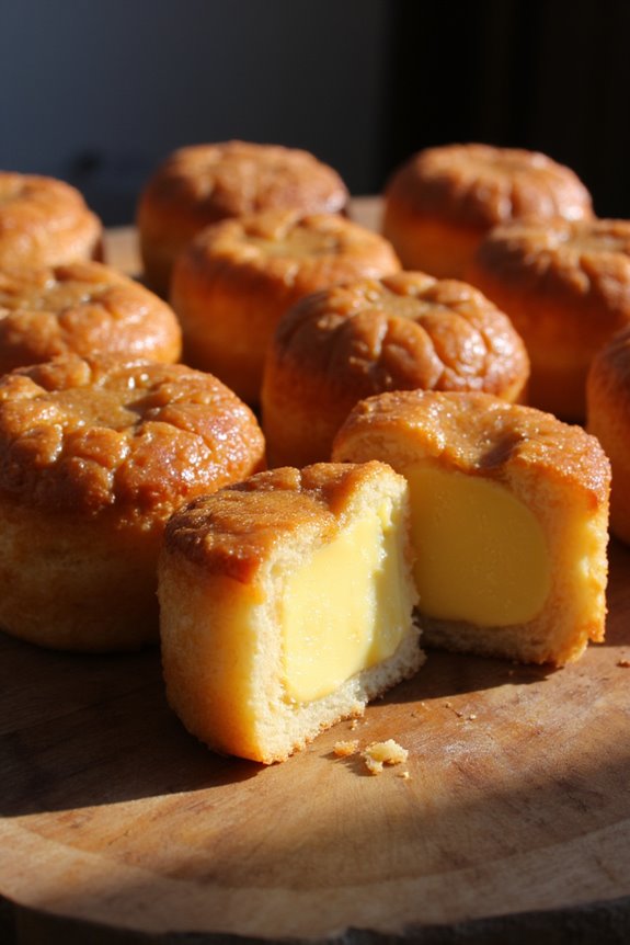 delicious caramelized custard pastries