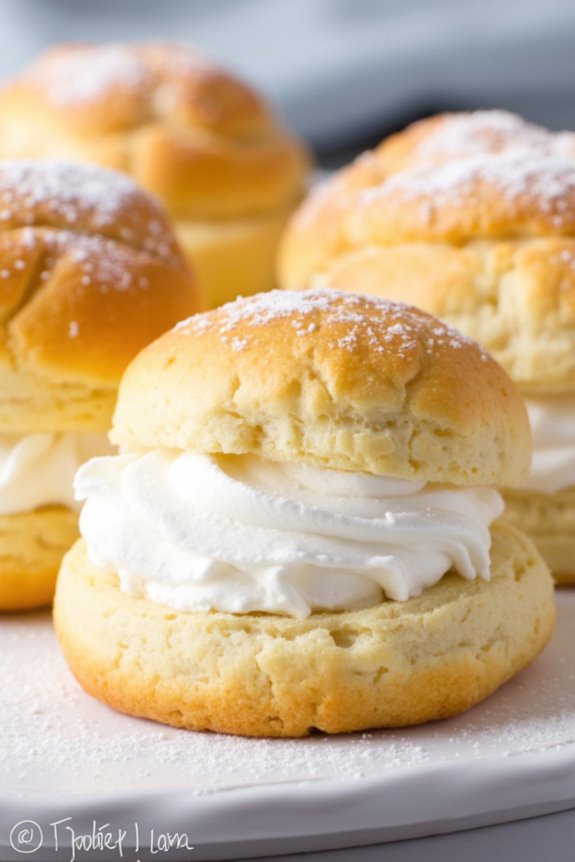 delightful cream filled pastries