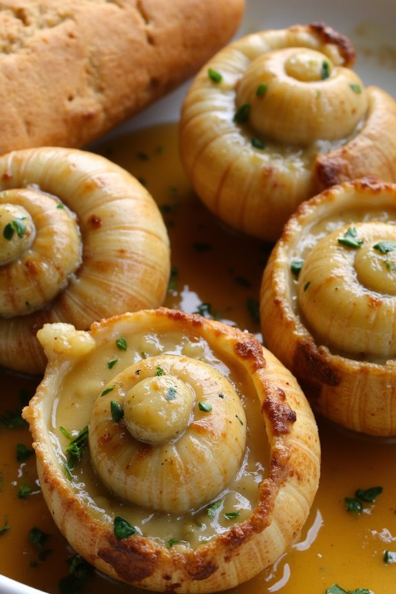 delightful french snail appetizer