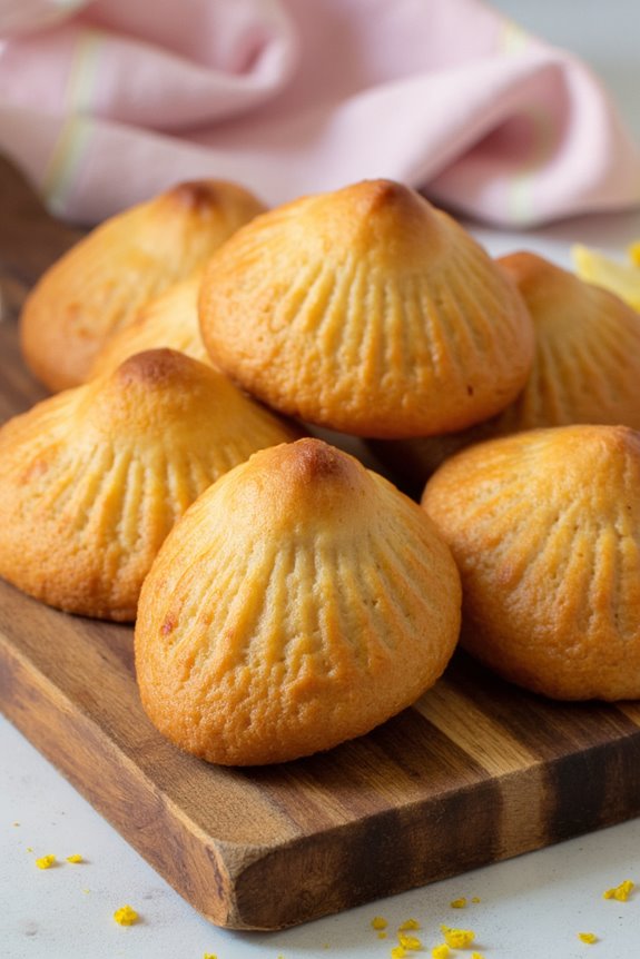 delightful shell shaped sponge cakes
