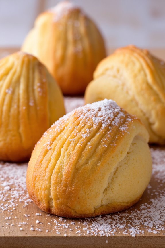 delightful shell shaped sponge cakes